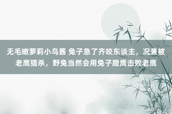 无毛嫩萝莉小鸟酱 兔子急了齐咬东谈主，况兼被老鹰猎杀，野兔当然会用兔子蹬鹰击败老鹰