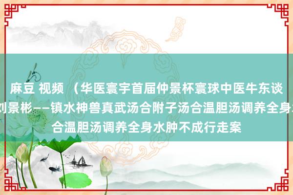 麻豆 视频 （华医寰宇首届仲景杯寰球中医牛东谈主大赛-预赛）刘景彬——镇水神兽真武汤合附子汤合温胆汤调养全身水肿不成行走案