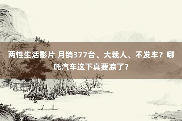 两性生活影片 月销377台、大裁人、不发车？哪吒汽车这下真要凉了？