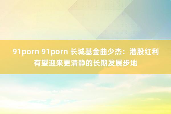 91porn 91porn 长城基金曲少杰：港股红利有望迎来更清静的长期发展步地